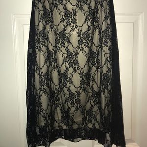 Black lace dress shirt
